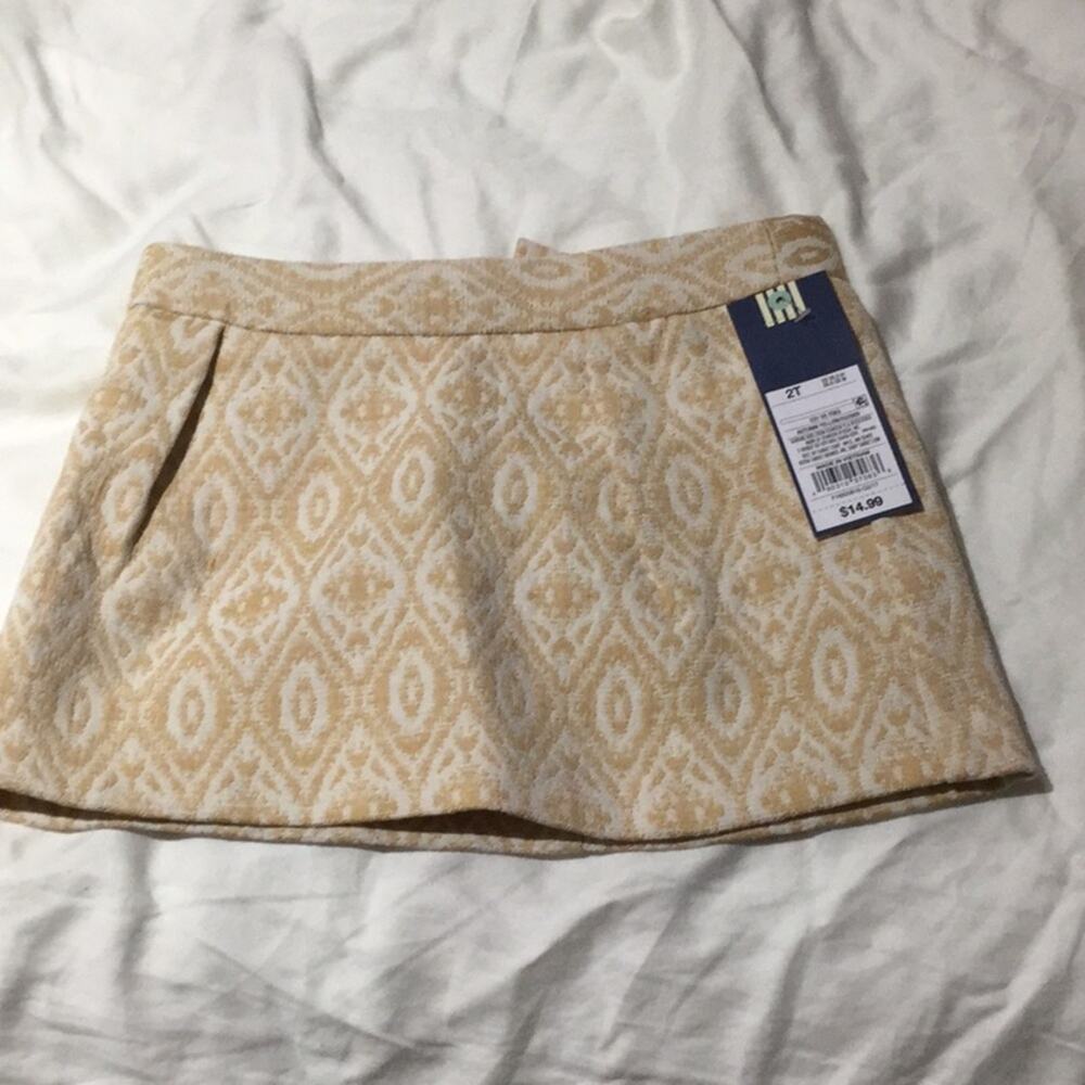 Oshkosh tan cream lined skirt 2TNWT A-line